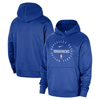 Men's Nike Blue Dallas Mavericks 2024/25 Spotlight On-Court Practice Performance Pullover Hoodie