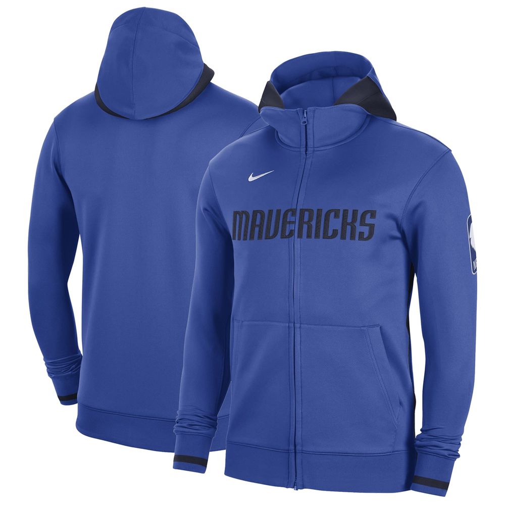 Men's Nike Blue Dallas Mavericks Authentic Showtime Performance Full-Zip Hoodie