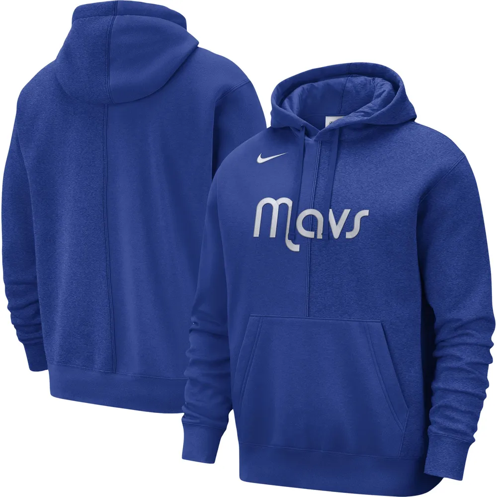 Sweat à capuche Nike Dallas Mavericks Courtside Versus Stitch Split pour homme, bleu