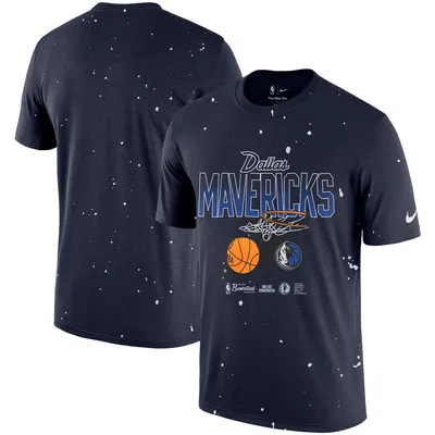 Dallas Mavericks Nike Courtside Splatter T-Shirt - Navy