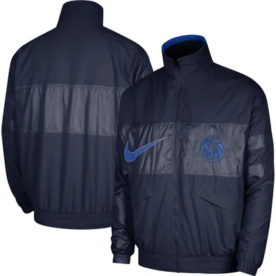 Veste à fermeture éclair intégrale Nike Dallas Mavericks Courtside Versus Capsule pour homme - Bleu marine