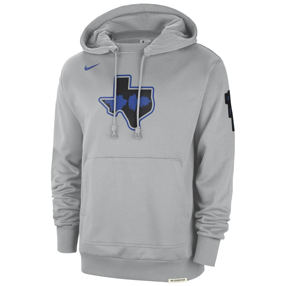 Men's Nike Silver Dallas Mavericks 2023/24 City Edition Courtside Standard Issue Pullover Hoodie