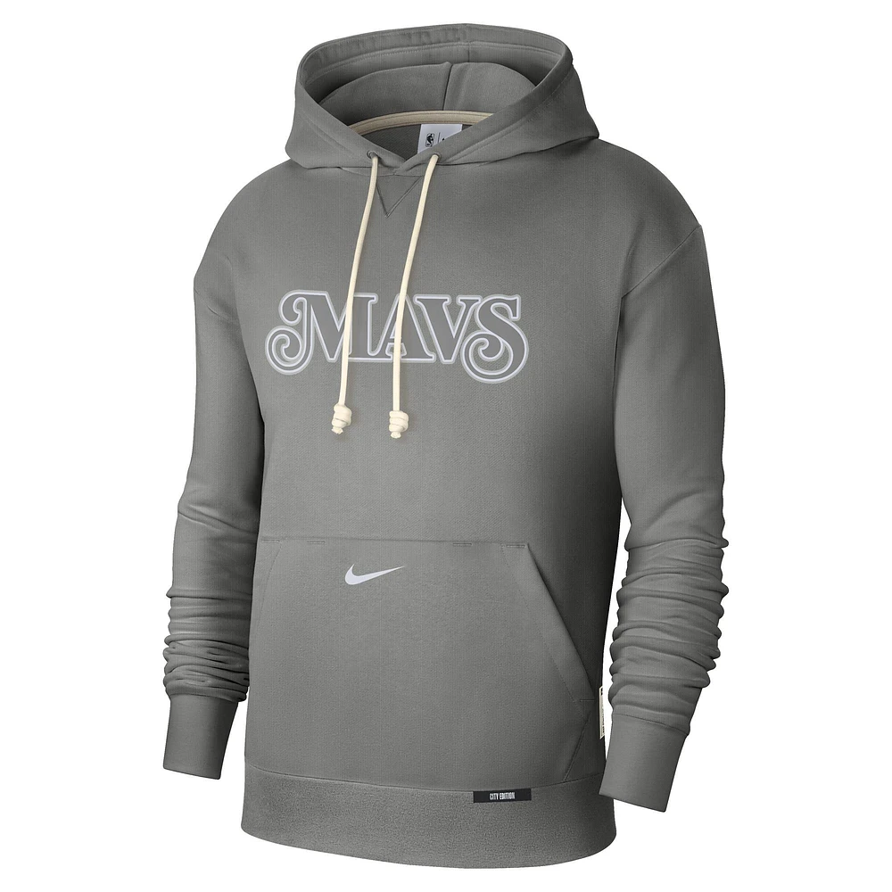 Men's Nike Steel Dallas Mavericks 2024/25 City Edition Courtside Standard Issue Pullover Hoodie