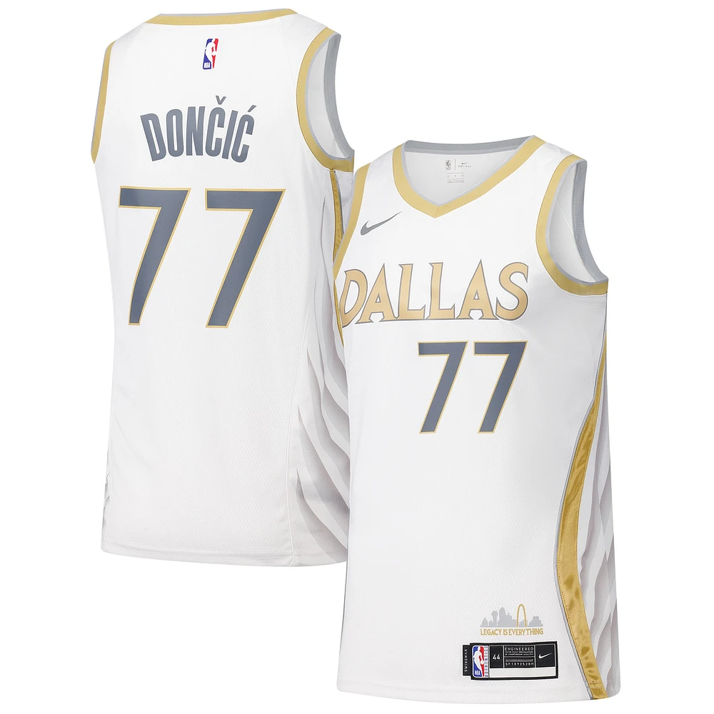 Maillot de joueur Nike blanc Dallas Mavericks Swingman pour homme - City Edition