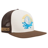 Casquette Snapback Pro Standard Crème/Marron Dallas Mavericks Glint Sunset pour hommes