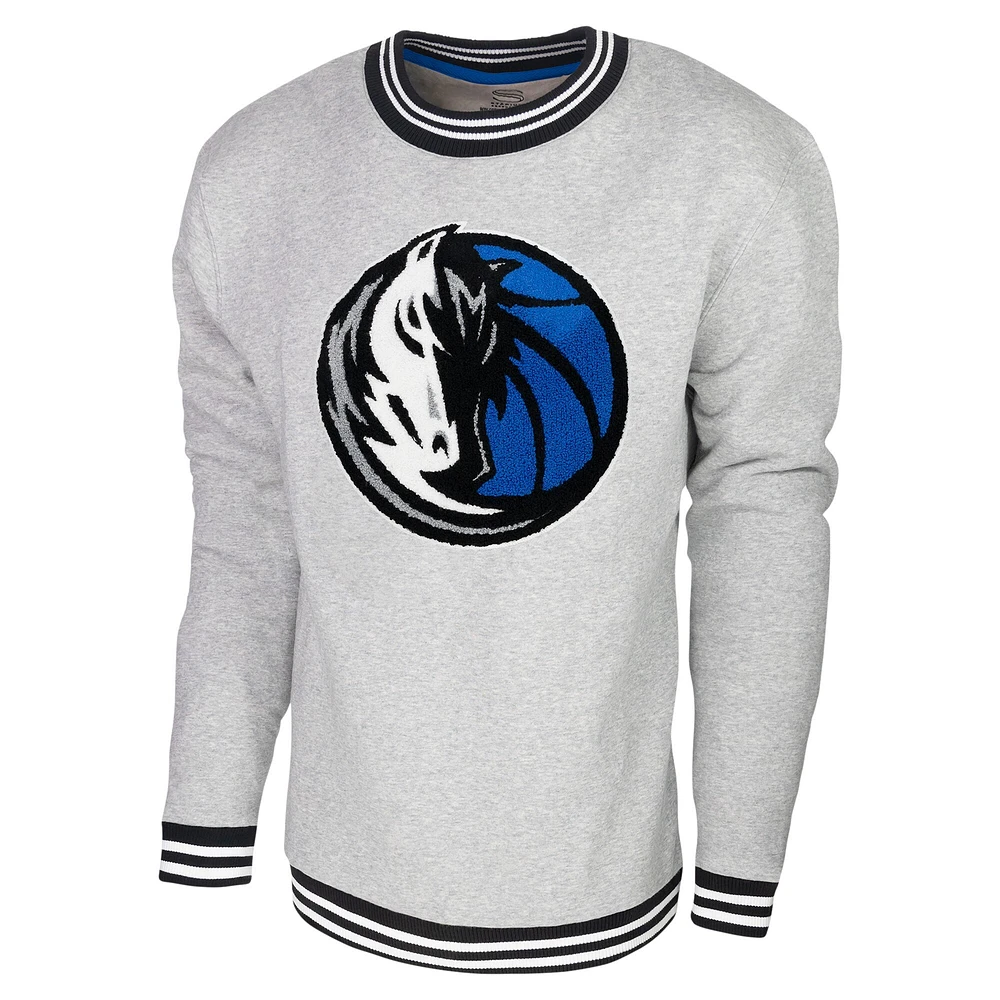 Sweat-shirt Stadium Essentials gris chiné pour hommes Dallas Mavericks Club Level