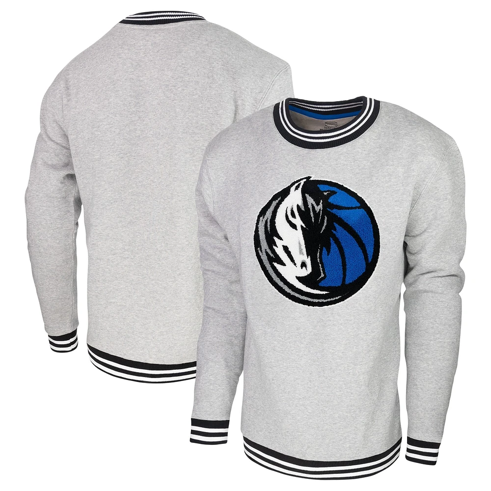 Sweat-shirt Stadium Essentials gris chiné pour hommes Dallas Mavericks Club Level