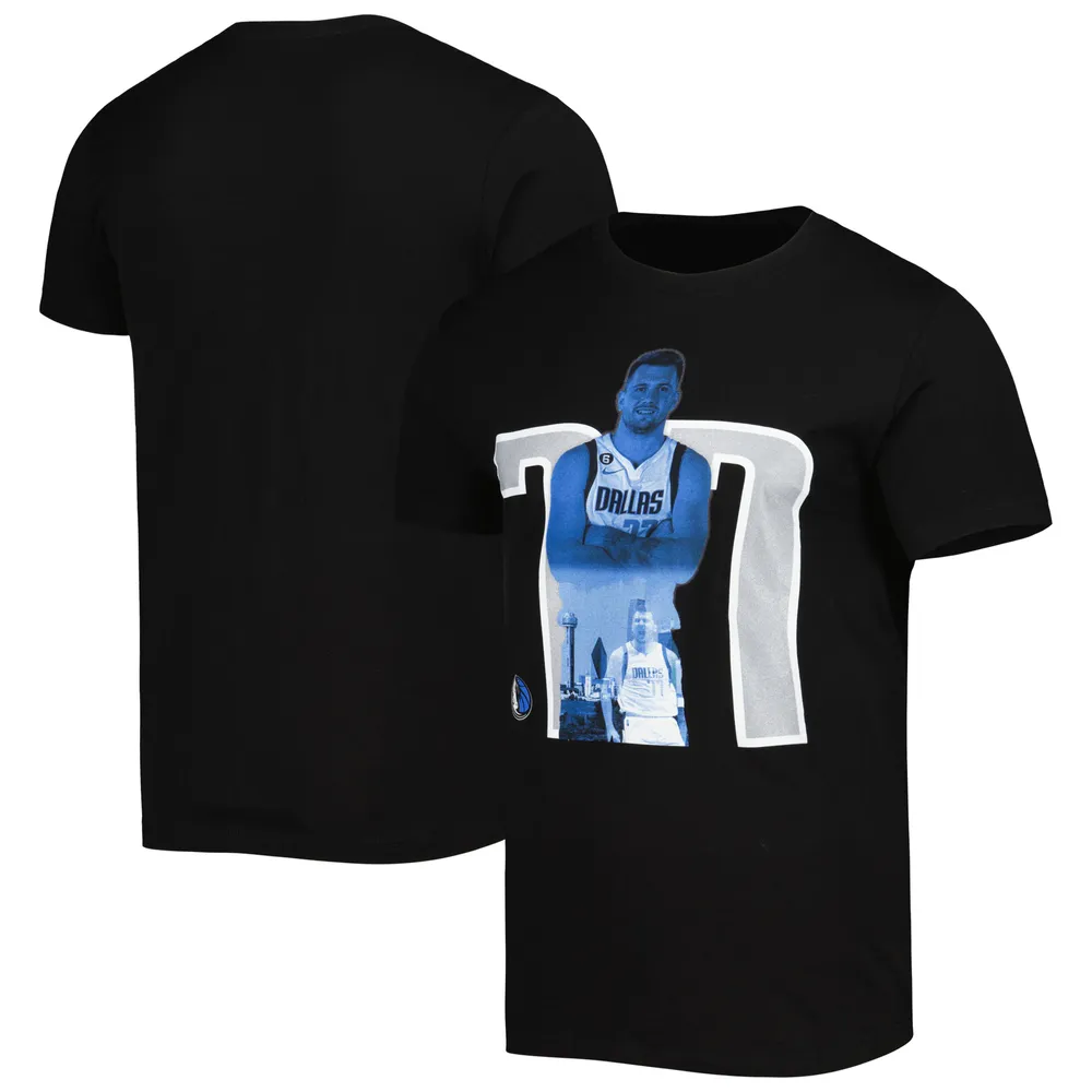 Men's Stadium Essentials Luka Doncic Black Dallas Mavericks Player Metro T-Shirt