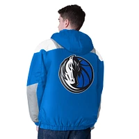 Veste demi-zipée Starter pour homme Dallas Mavericks Charger Royal/Silver