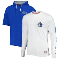 Men's Tommy Jeans Blue/White Dallas Mavericks Matthew 2-In-1 T-Shirt & Hoodie Combo Set