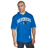 Men's Tommy Jeans Blue Dallas Mavericks Paul French Terry Short Sleeve Pullover Hoodie