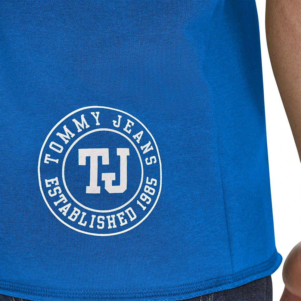 Men's Tommy Jeans Blue Dallas Mavericks Paul French Terry Short Sleeve Pullover Hoodie