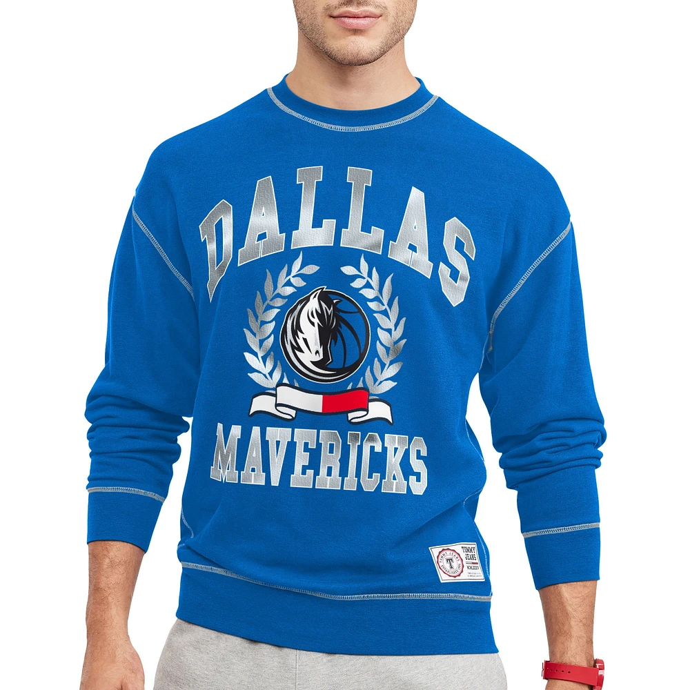 Men's Tommy Jeans Blue Dallas Mavericks Peter French Terry Pullover Sweatshirt