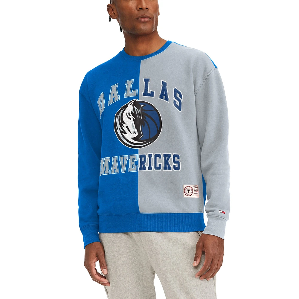 Men's Tommy Jeans Royal/Gray Dallas Mavericks Keith Split Pullover Sweatshirt