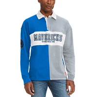 T-shirt à manches longues Ronnie Rugby Dallas Mavericks Tommy Jeans pour homme, bleu royal/gris