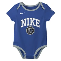Newborn Nike Blue/Black Dallas Mavericks Just Do It Two-Pack Bodysuit Set