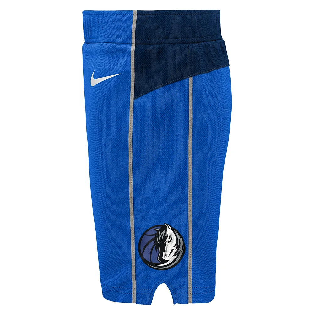 Preschool Nike Blue Dallas Mavericks Icon Replica Shorts