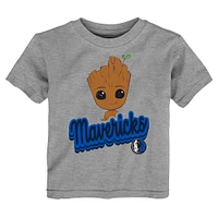 Ensemble t-shirt deux pièces pour tout-petits, gris chiné, Dallas Mavericks, Les Gardiens de la Galaxie