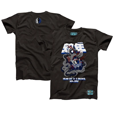 Unisex NBALab x Hyperfly Heather Black Dallas Mavericks Year of the Snake Lunar New Collection T-Shirt