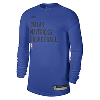 T-shirt à manches longues unisexe Nike Dallas Mavericks 2023/24 Legend On-Court Practice bleu