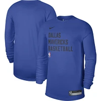 T-shirt à manches longues unisexe Nike Dallas Mavericks 2023/24 Legend On-Court Practice bleu