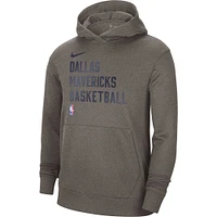 Unisex Nike Gray Dallas Mavericks 2023/24 Performance Spotlight On-Court Practice Pullover Hoodie