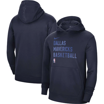 Sweat à capuche unisexe Nike Dallas Mavericks 2023/24 Spotlight On-Court Practice - Bleu marine