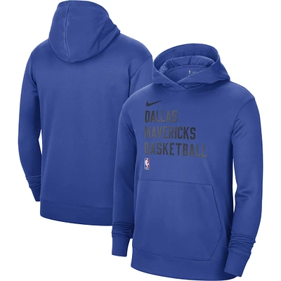 Unisex Nike Royal Dallas Mavericks 2023/24 Performance Spotlight On-Court Practice Pullover Hoodie