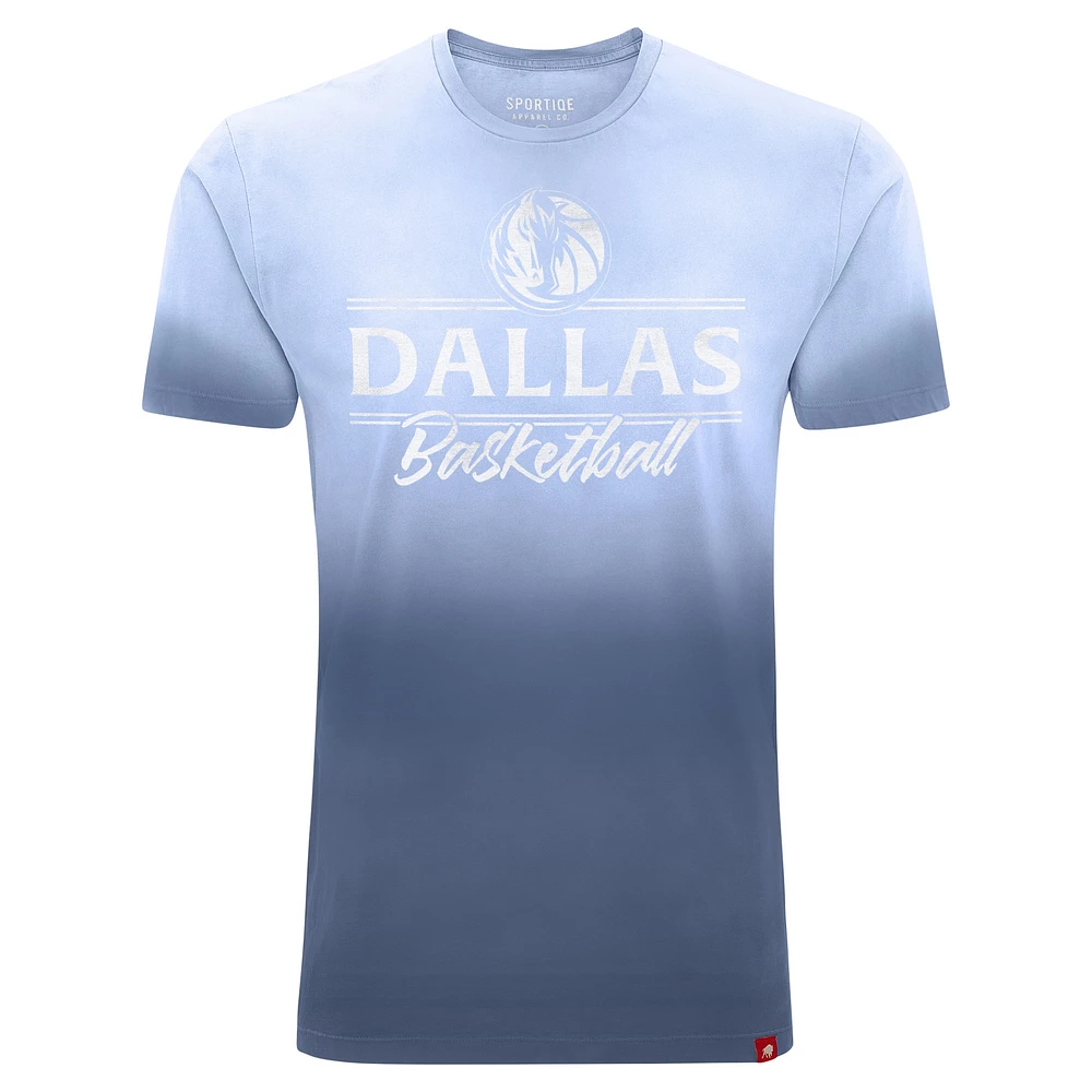 T-shirt unisexe Sportiqe bleu Dallas Mavericks Bingham Sun-Fade