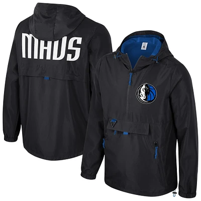 Unisex Stadium Essentials Black Dallas Mavericks Compete Quarter-Zip Windbreaker Jacket