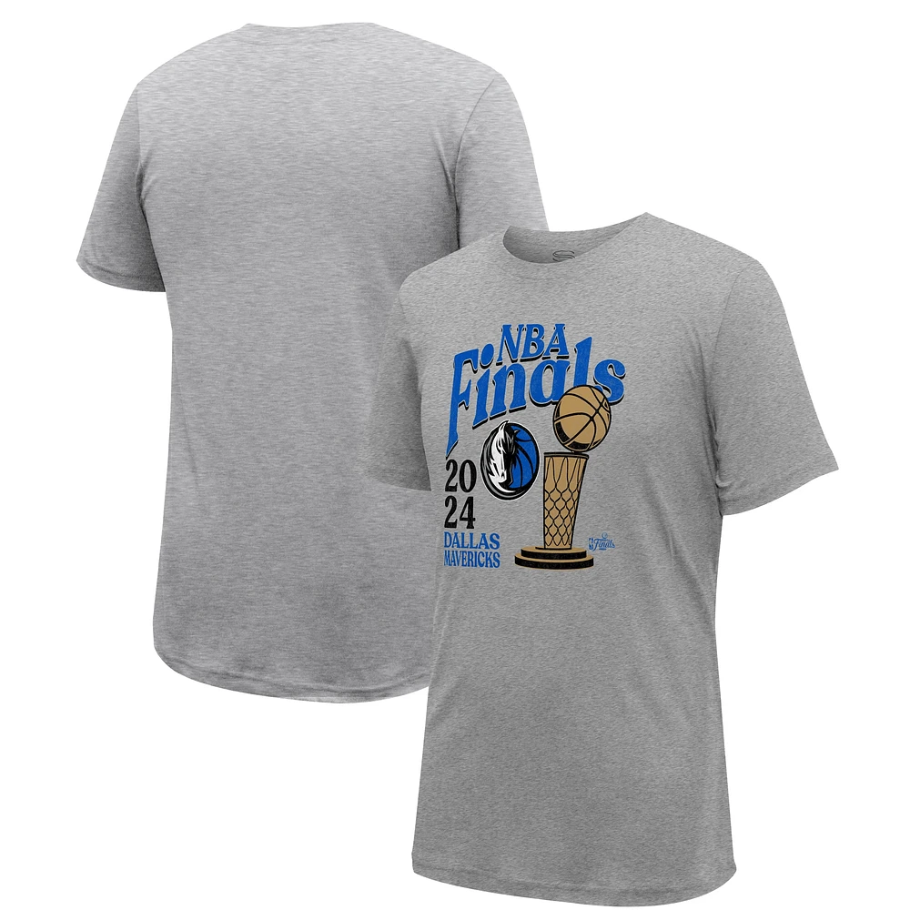 Unisex Stadium Essentials Heather Gray Dallas Mavericks 2024 NBA Finals Revolution T-Shirt