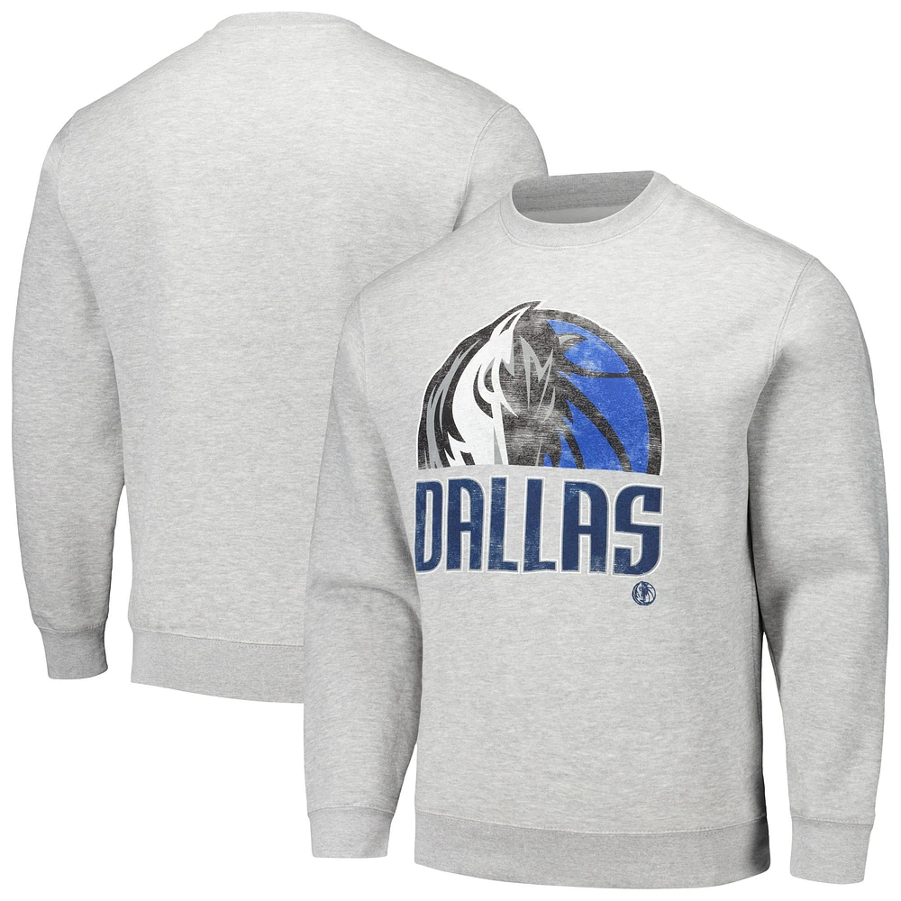 Unisex Stadium Essentials Heather Gray Dallas Mavericks Hometown Pullover Sweatshirt