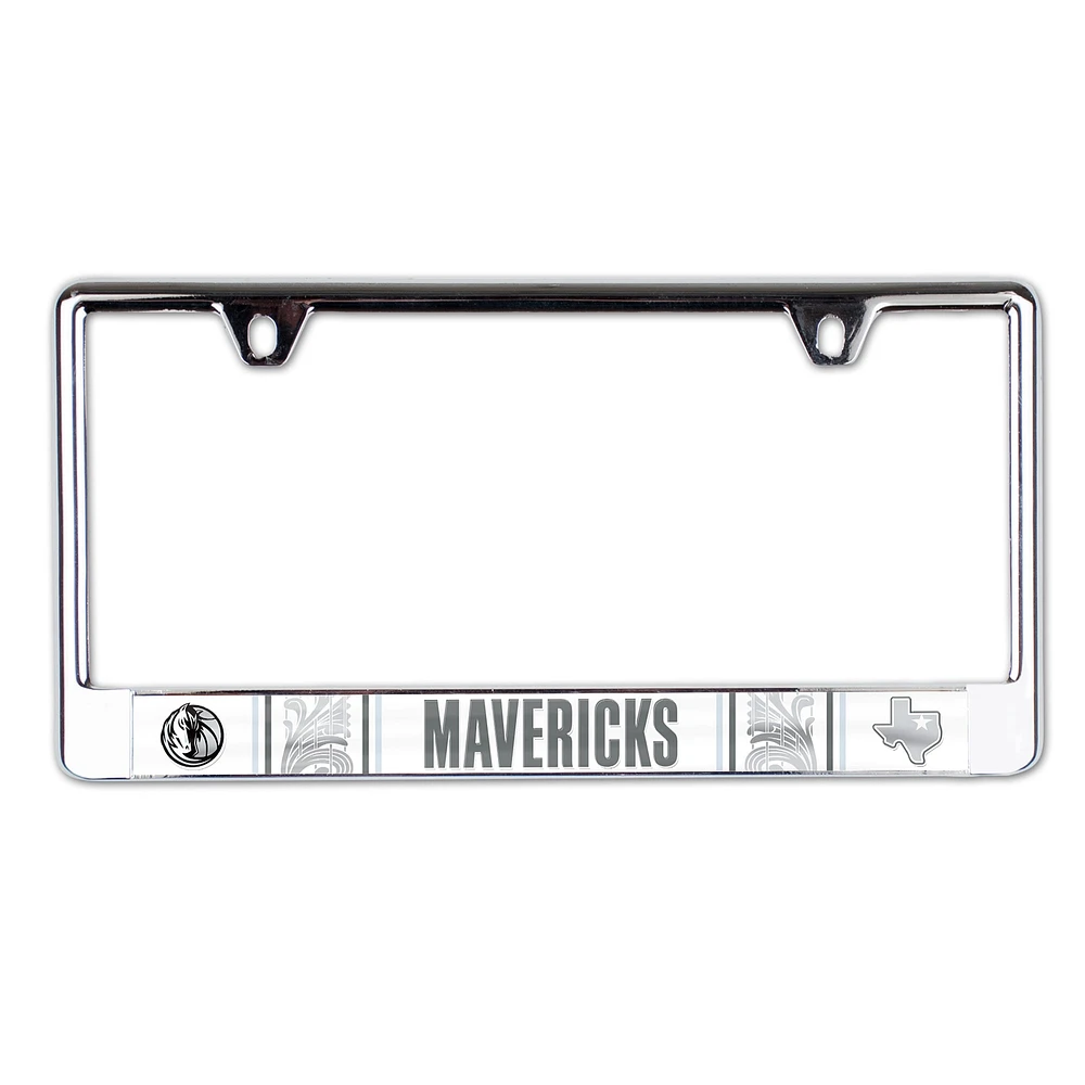 Cadre de plaque d'immatriculation en métal découpé au laser WinCraft Dallas Mavericks 2024/25 City Edition