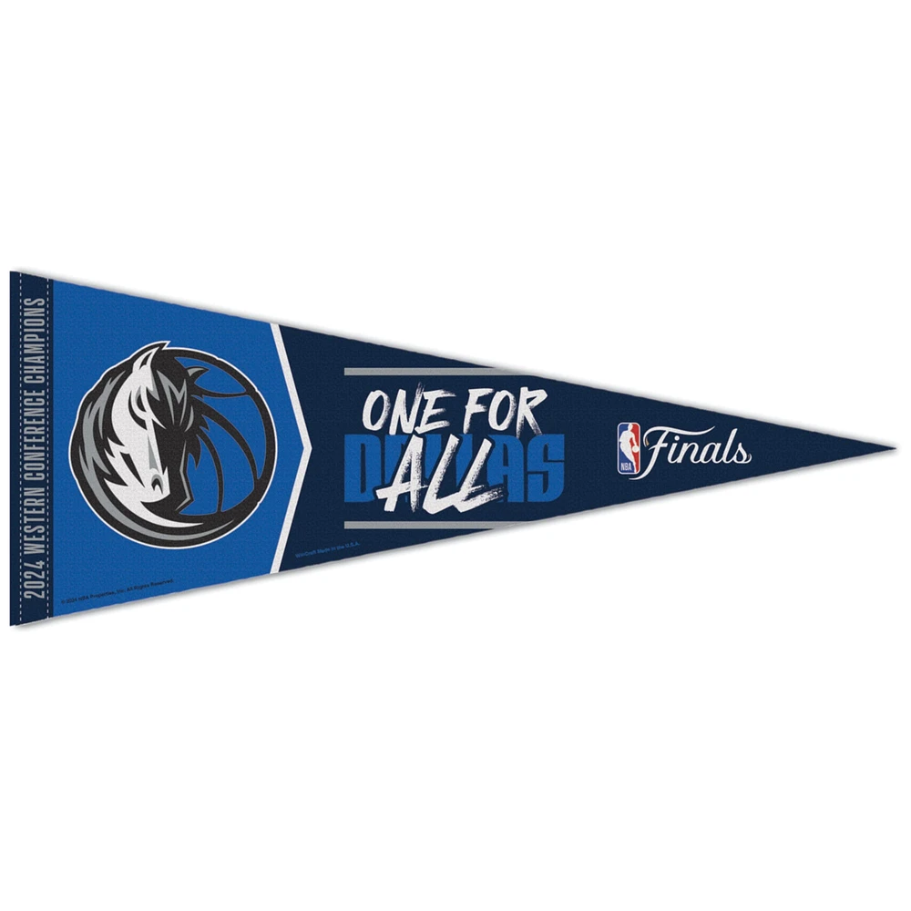 WinCraft Dallas Mavericks Champions de la Conférence Ouest 2024 Fanion Premium 12" x 30"