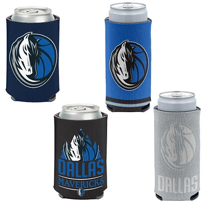 WinCraft Dallas Mavericks Slim et 12oz. Ensemble de 4 refroidisseurs de canettes