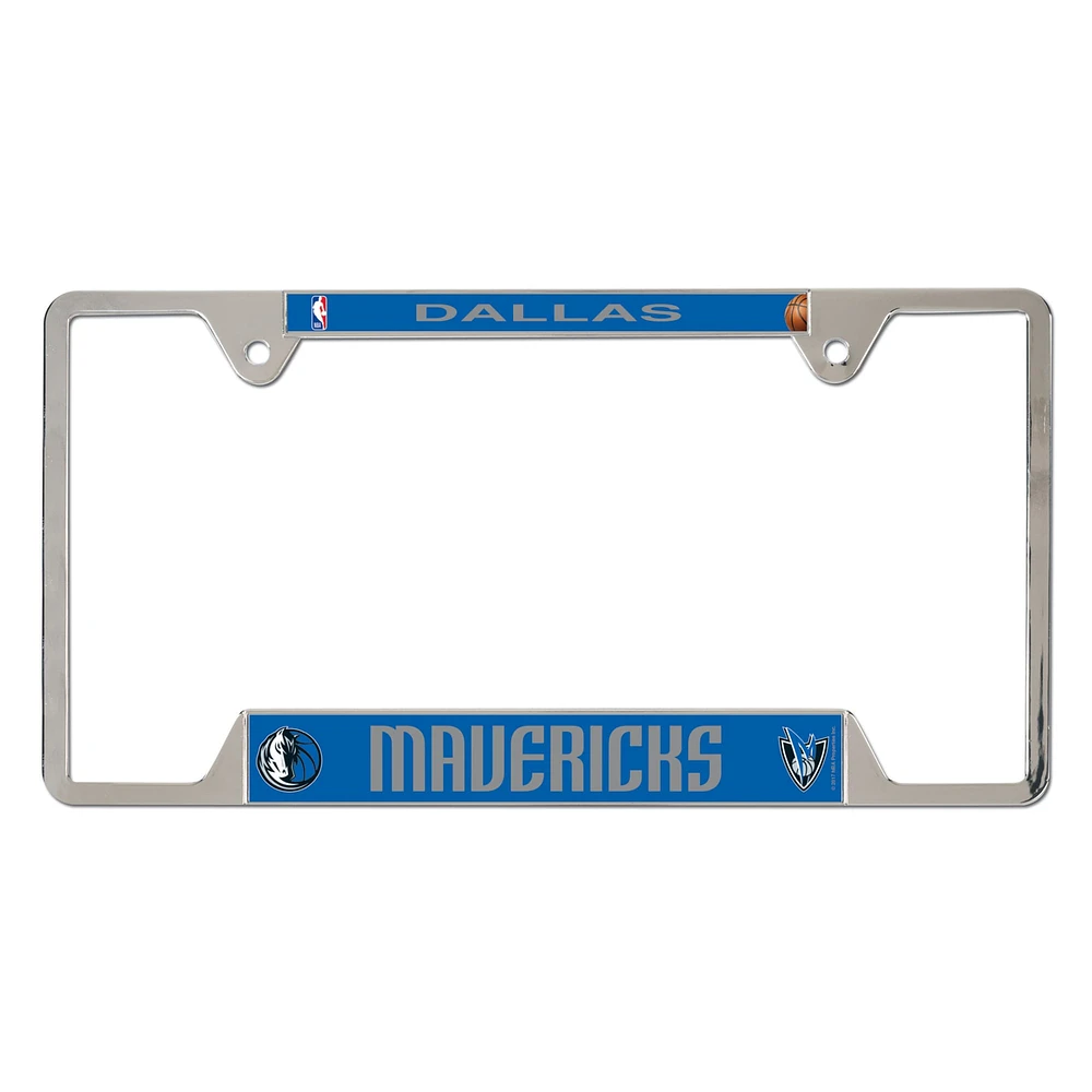 Cadre de plaque d'immatriculation en métal chromé WinCraft Dallas Mavericks