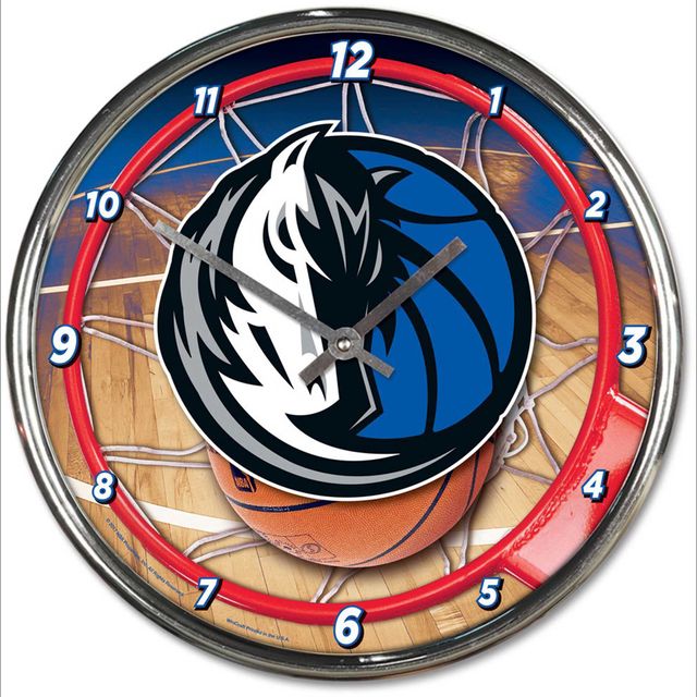 Horloge murale chromée WinCraft Dallas Mavericks