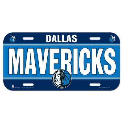 Dallas Mavericks WinCraft Team Logo Plastic License Plate