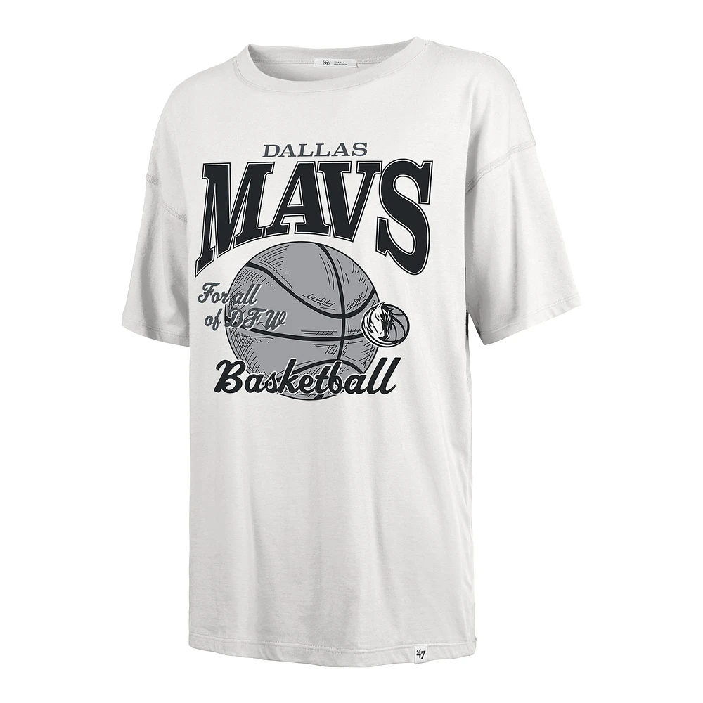 T-shirt blanc Dallas Mavericks City Edition Down Court Sadie pour femme '47