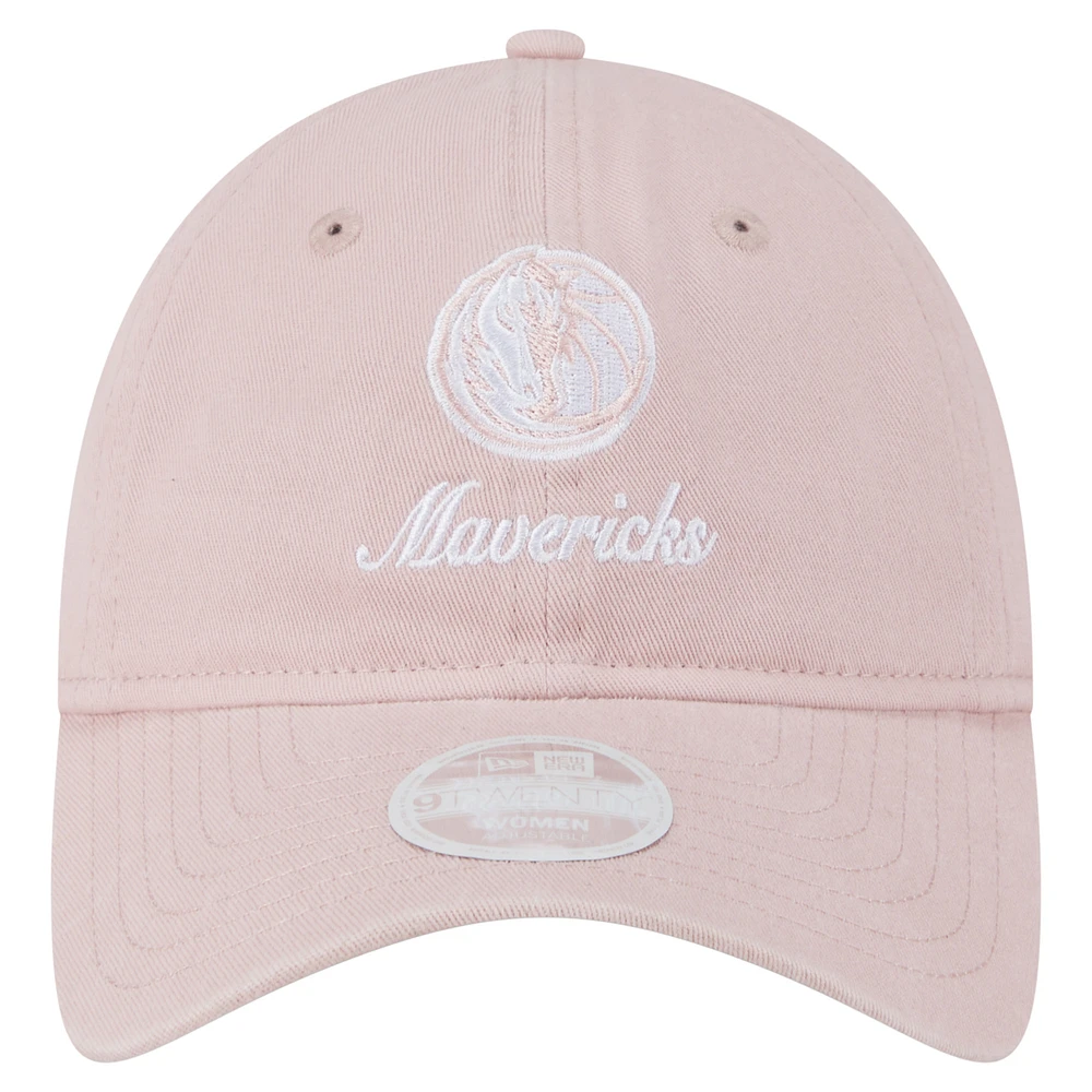 Casquette ajustable rose Dallas Mavericks Gameday Preppy 9TWENTY de New Era pour femme