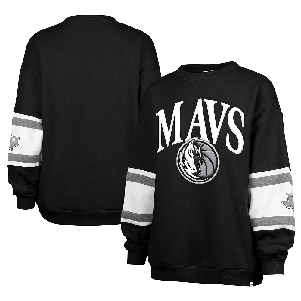 Women's '47 Black Dallas Mavericks 2024/25 City Edition Steadfast Paneled Pullover Sweatshirt