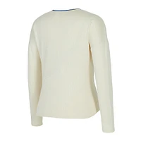 Women's Concepts Sport Cream Dallas Mavericks Kaki Hacci Knit Long Sleeve T-Shirt & Shorts Set
