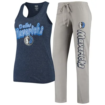 Dallas Cowboys Concepts Sport Badge Top & Pants Sleep Set - Navy/Gray