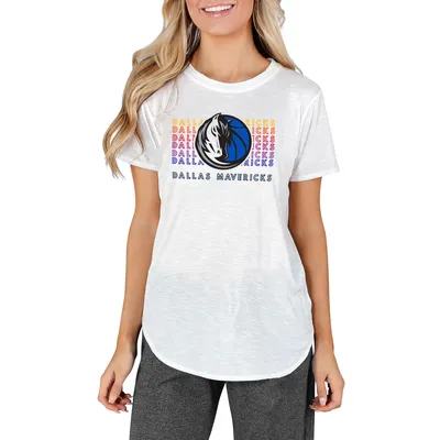 Dallas Mavericks Concepts Sport Women's Gable Knit T-Shirt - White