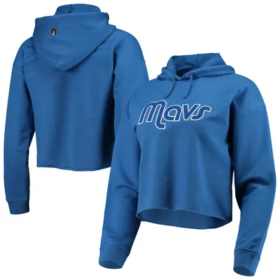 Women's Pro Standard Royal Dallas Mavericks Classic Fleece Cropped Pullover  Hoodie