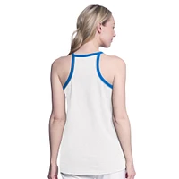 Women's G-III 4Her by Carl Banks White Dallas Mavericks Curveball Racerback Tank Top