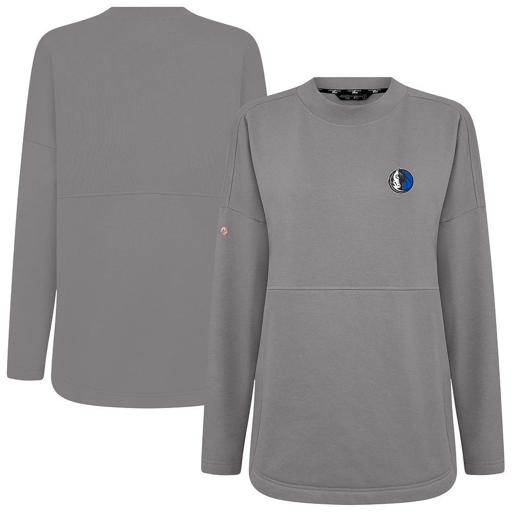 Women's Levelwear Gray Dallas Mavericks Beaudry Pullover Sweatshirt