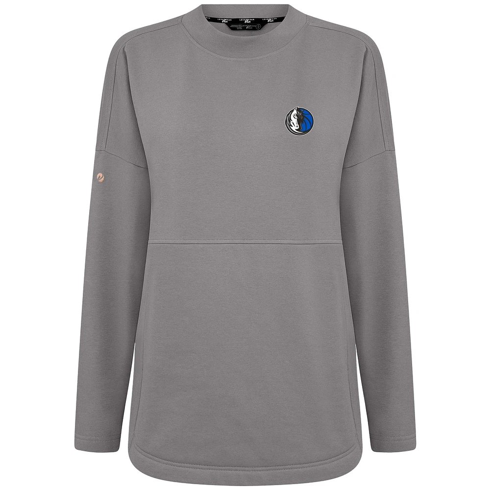 Women's Levelwear Gray Dallas Mavericks Beaudry Pullover Sweatshirt