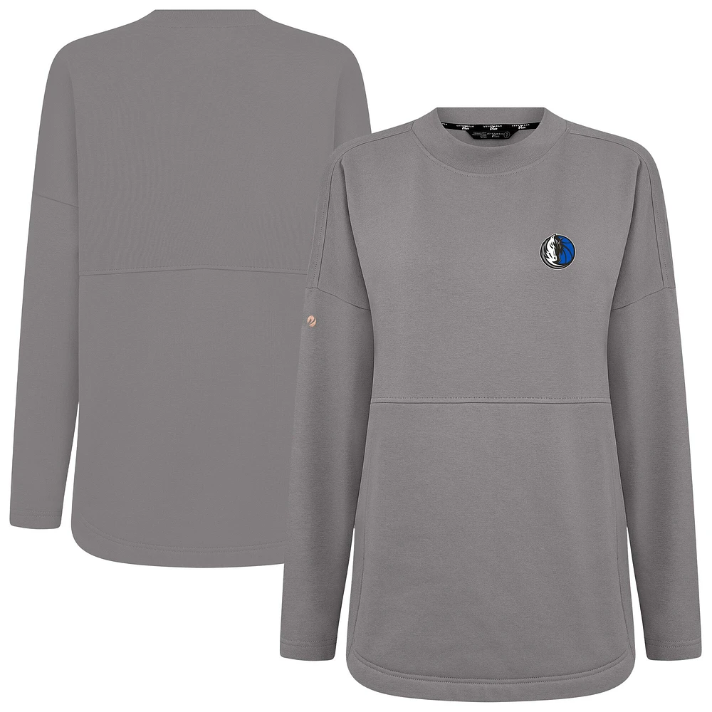 Women's Levelwear Gray Dallas Mavericks Beaudry Pullover Sweatshirt