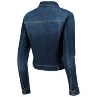 Women's Lusso Blue Dallas Mavericks Georgie Swarovski Crystals Button-Up Denim Jacket